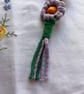 Handmade Macramé Flower Bag Charm Fidget Keyring - Image 3