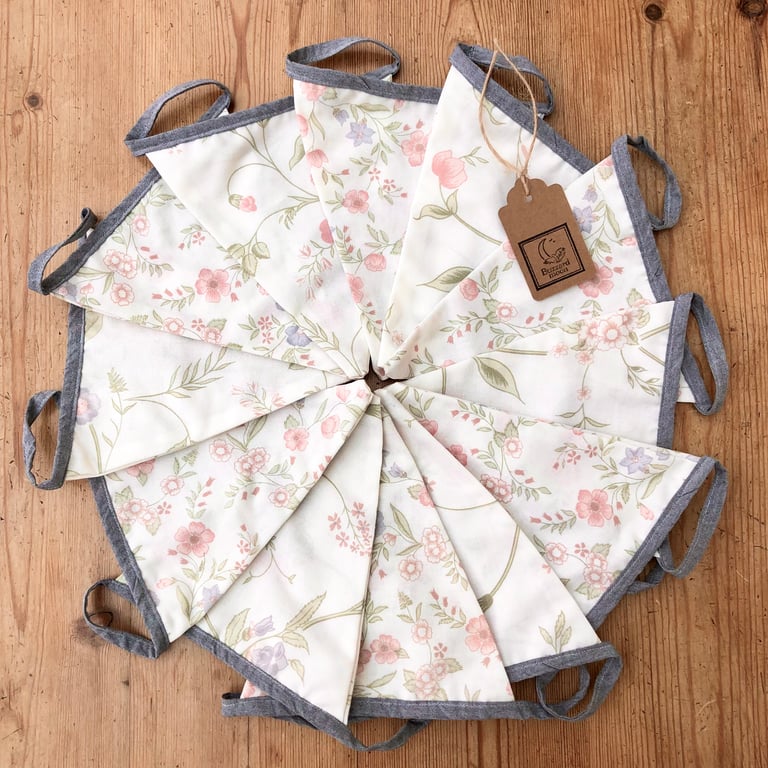 Pastel Floral Patterned Bunting