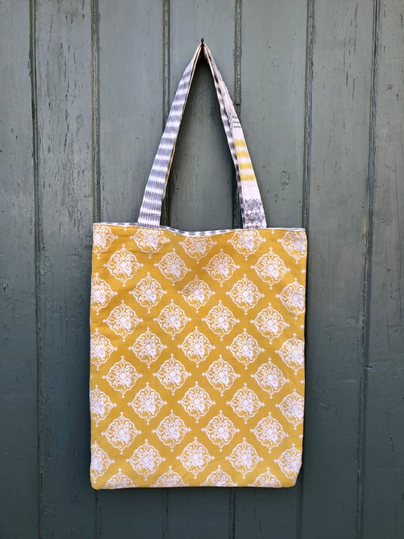 Mustard Reversible Shopping Bag