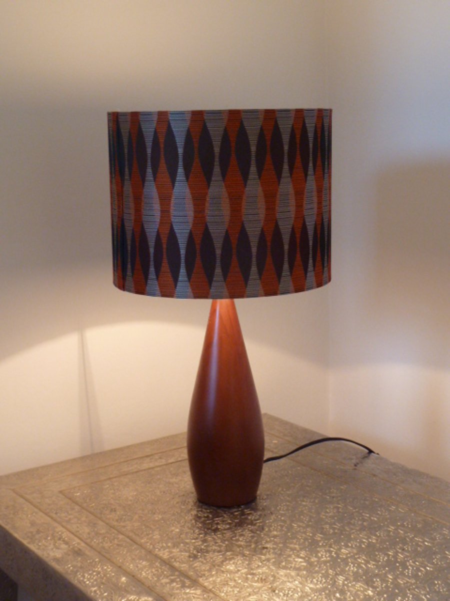 Handmade Retro 70s Drum Lampshade 