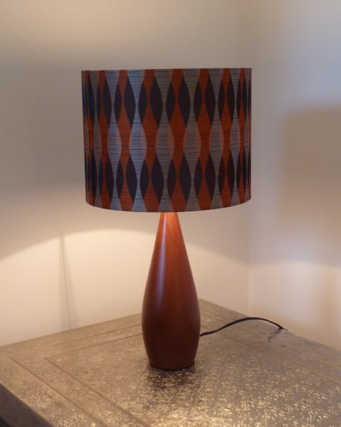 Handmade Retro 70s Drum Lampshade 