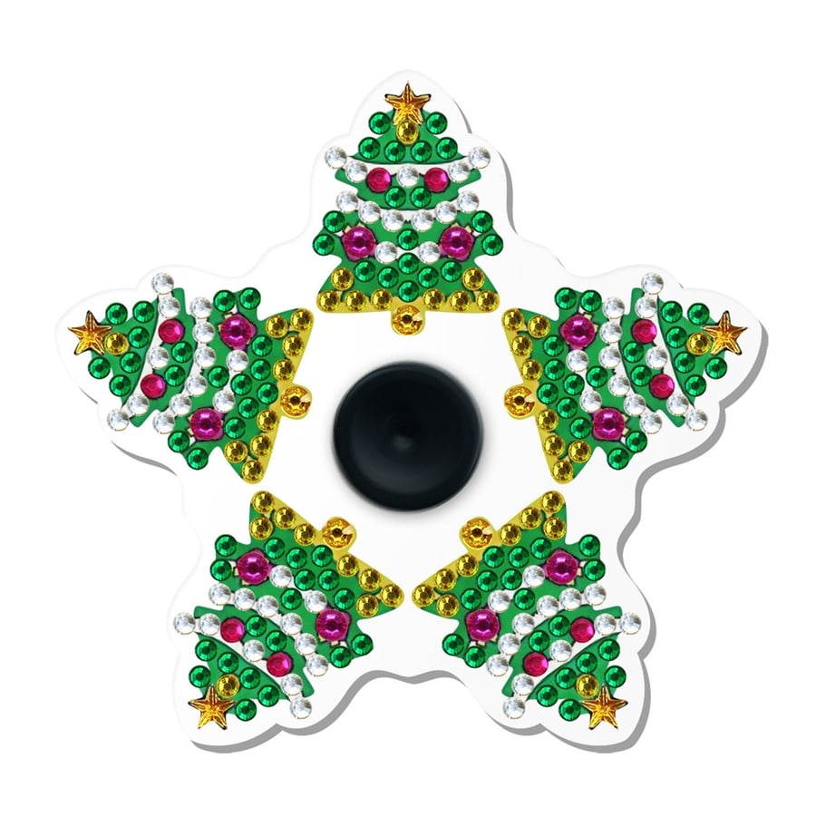 5D DIY Christmas Tree Fidget Spinner Diamond Painting Kit Crystal Embroidery Rhi