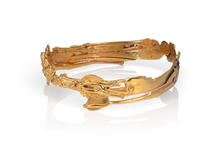 Molten Gold Plated Bangle