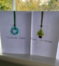 Handmade fused glass keepsake Christmas card with a tree or a wreath - Image 5