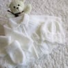 14" Newborn Lacey Matinee Coat  Hat & Mittens Set