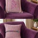 Harris Tweed Cushion 14" x 14" with Thistle Embroidery and enclosed pad