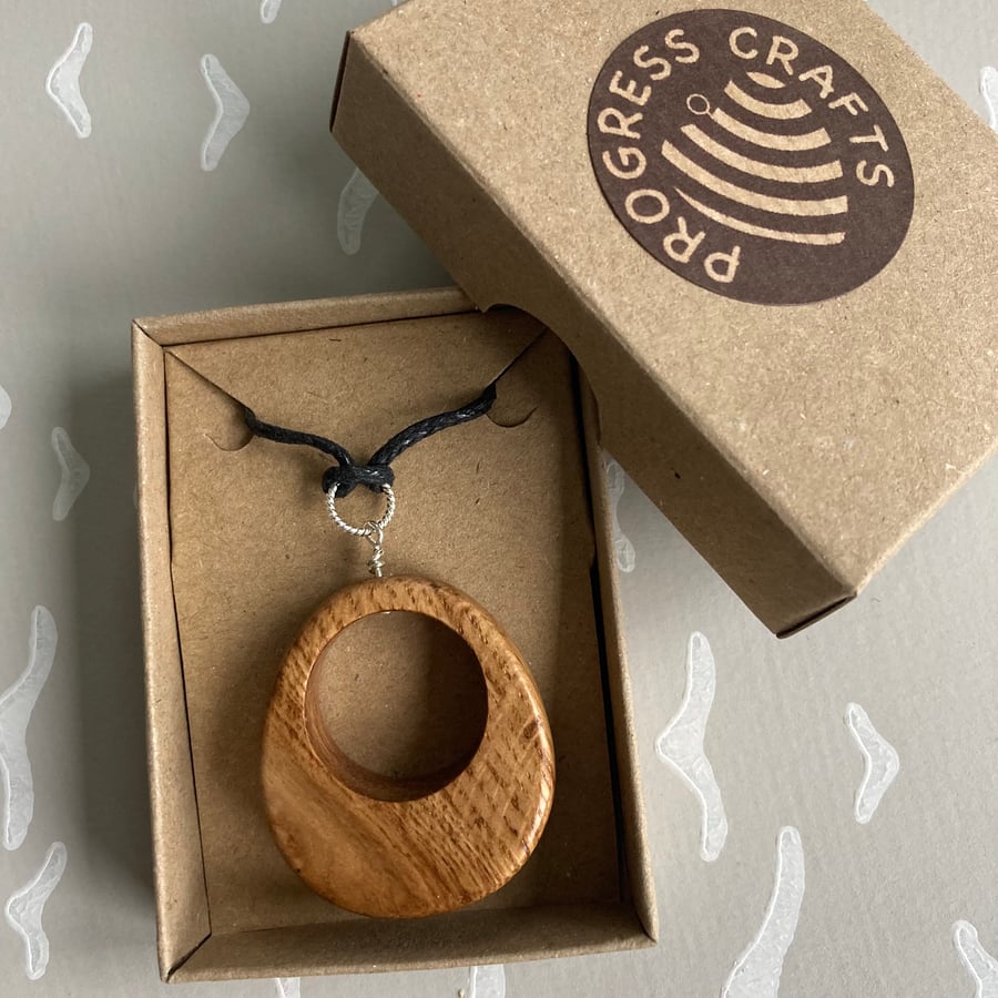 Small oak pendant - I was a floor board