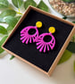 Aztec Sunbeam Earrings - Purple & Yellow  - Image 5