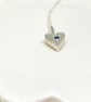 London Blue Topaz Silver Heart Pendant - Image 5
