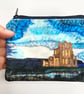 Velvet Whitby Abbey coin purse, card holder, mobile phone bag, makeup bag. 