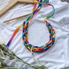 Multicolour Woven Necklace - T Shirt Yarn