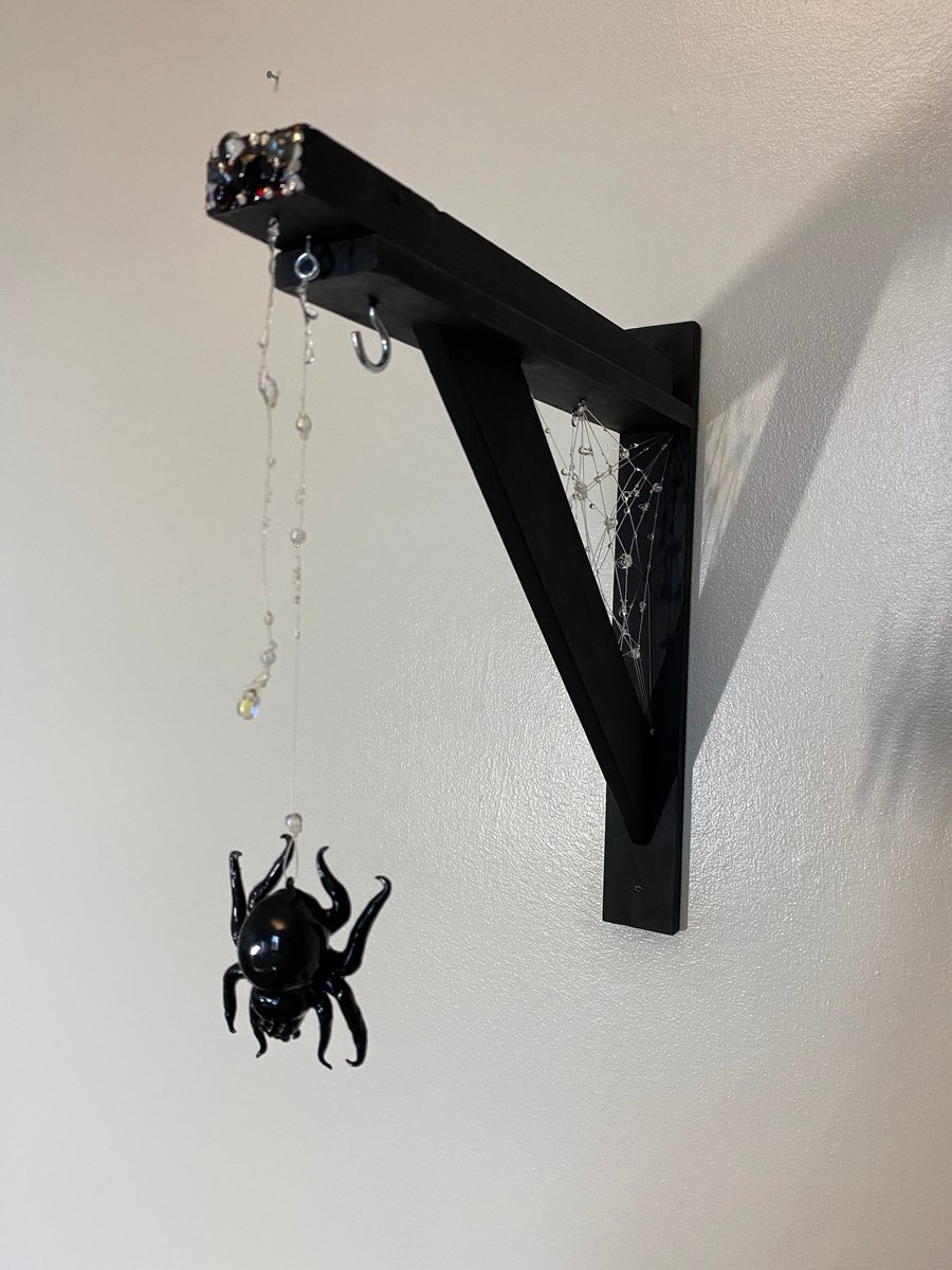 Winnie Black Widow Spider Web Plant Holder