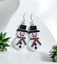 Christmas Snowman beadwork earrings  - Image 1