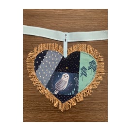 Magical woods hessian hearts bunting 