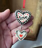 Summer seconds Ceramic illustrated love hearts - Image 3