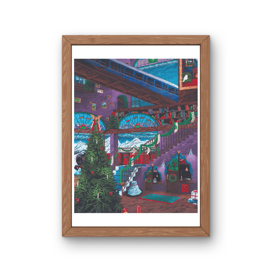 A4 Illustration Art Print 'Christmas Morning'