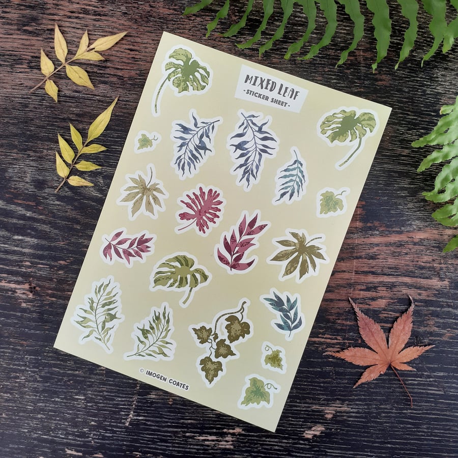 Nature Leaves Sticker Sheet