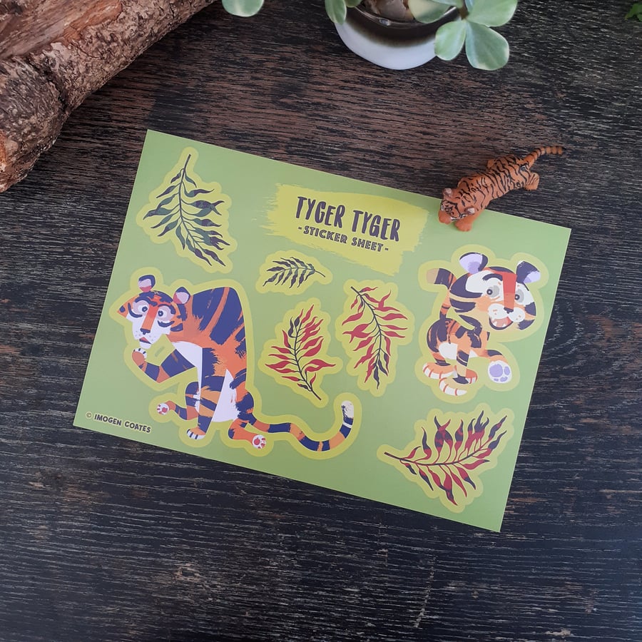 Jungle Tiger Sticker Sheet