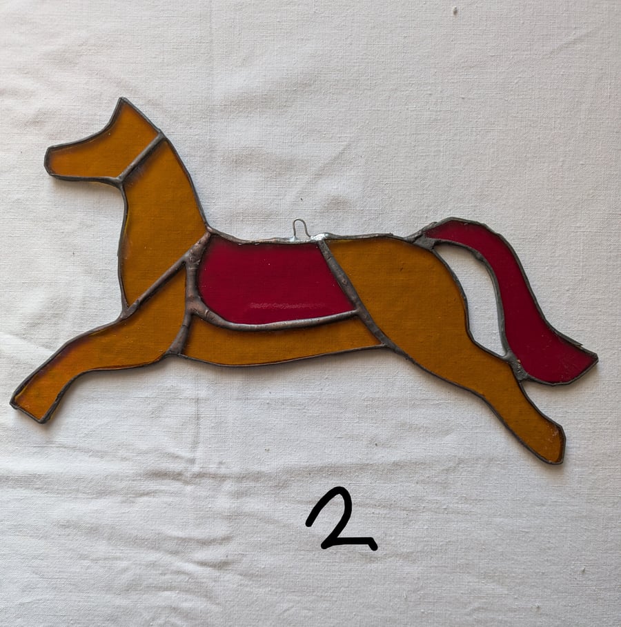 Stained Glass Fairground Horse