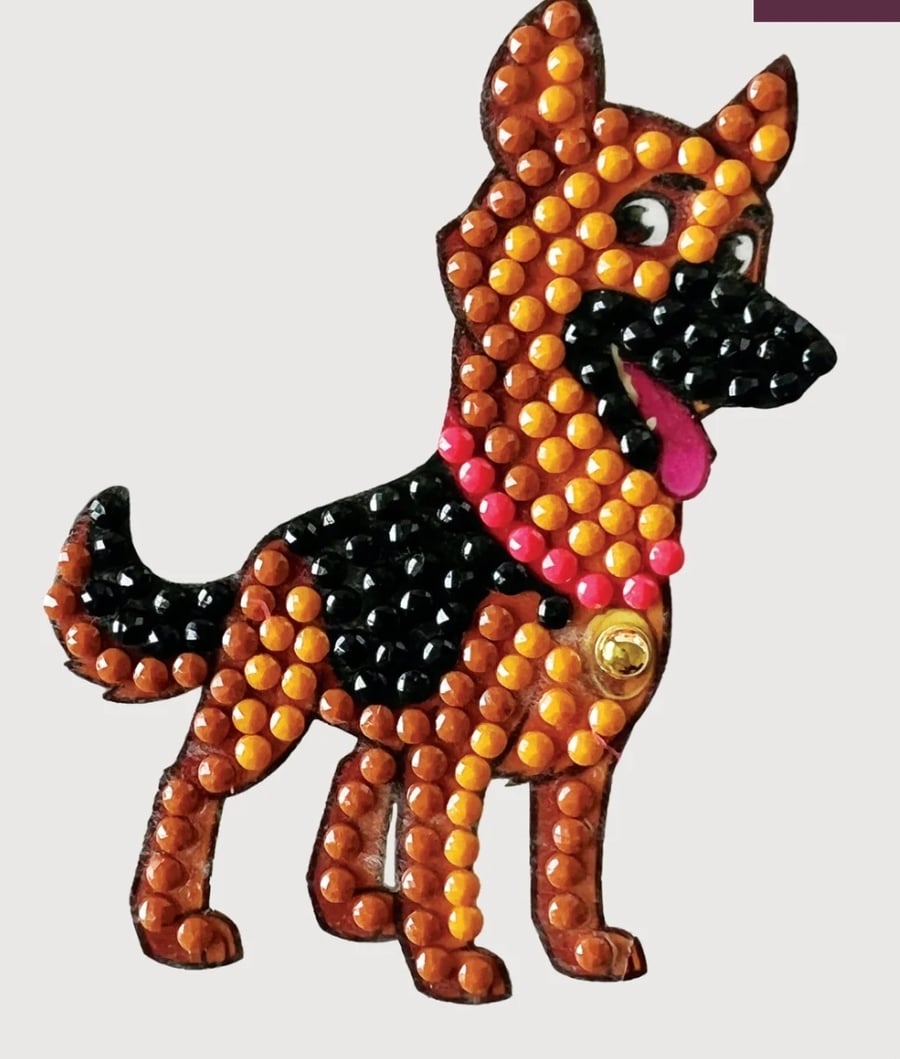 Large dog sticker diamond painting kit