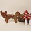 Ceramic fox hanging decoration Pottery