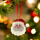 Handmade Santa tree decoration, Xmas tree ornament, Christmas tree decoration,