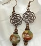 Natural Shoushan with Turquoise Earrings - Image 4