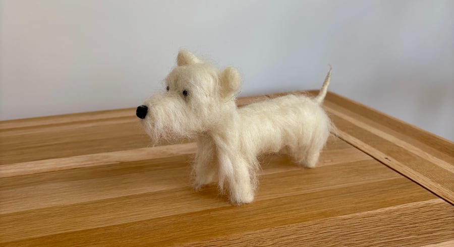 Needle felted West Highland Terrier, Westie dog