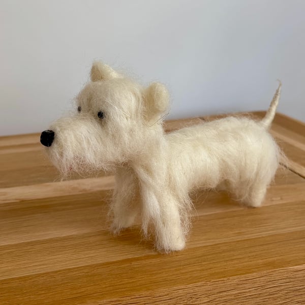 Needle felted West Highland Terrier, Westie dog