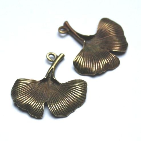 antique bronze gingko leaf