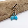 Turquoise Drop Earrings - Turquoise Mix Seed Beads