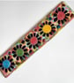 Handmade Embroidered Fabric Bookmark Textile Art Book Lover Gift  - Image 1
