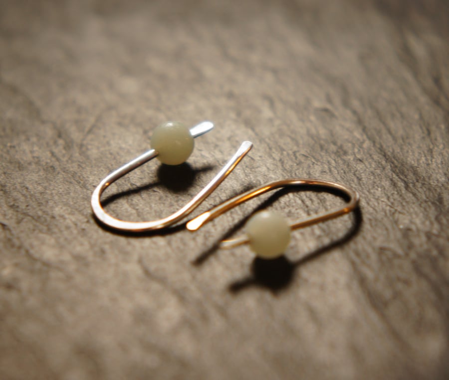 Petit Loop Amazonite and Sterling Silver Earrings