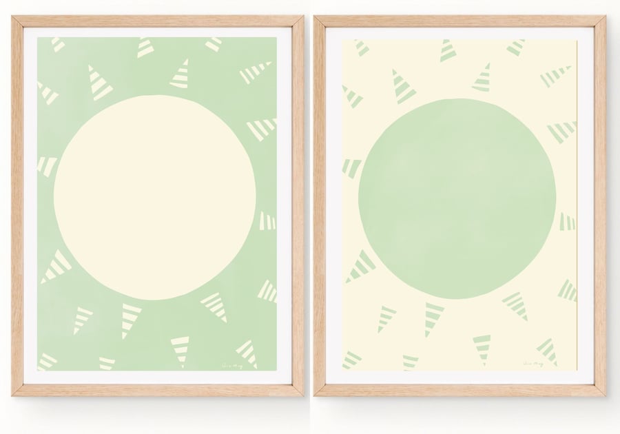 Set of 2 A4 poster prints - Folksy