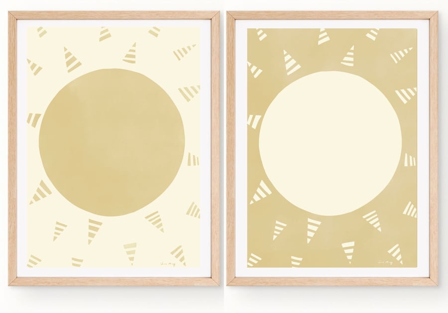 Set of 2 A4 poster prints - Folksy