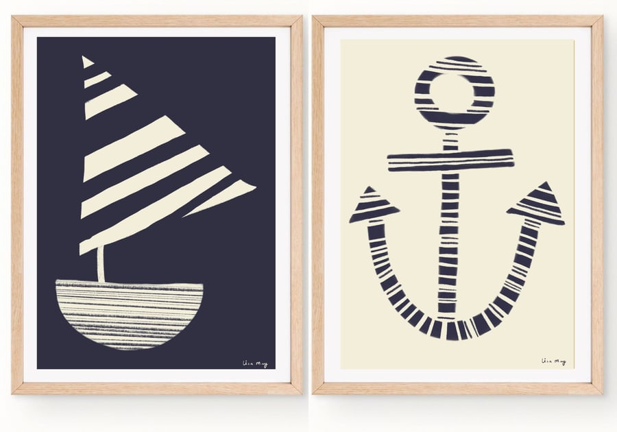 Set of 2 A4 poster prints - Folksy