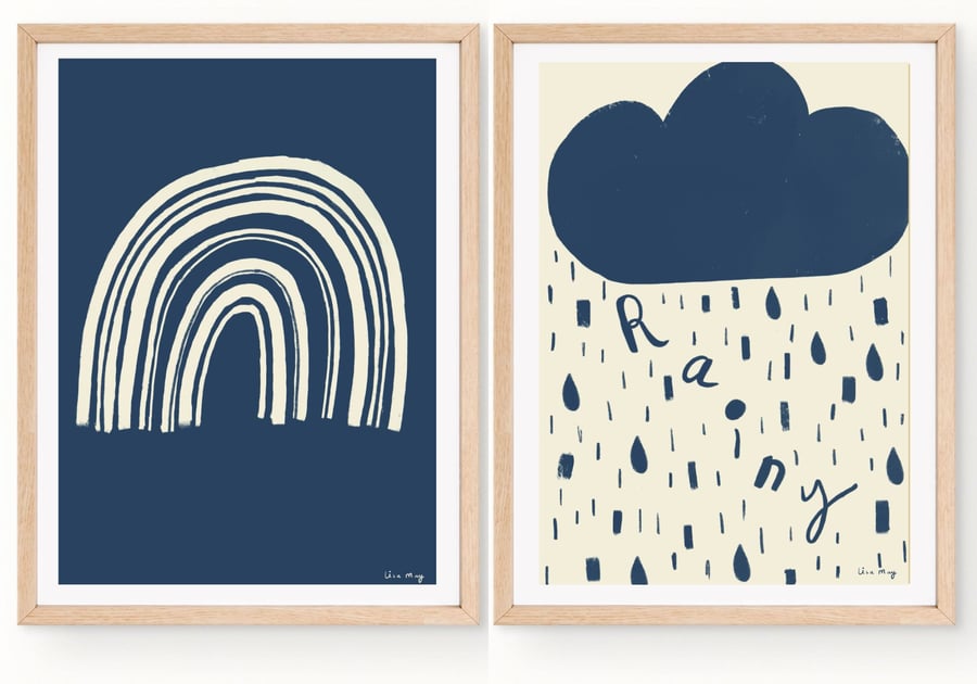 Set of 2 A4 poster prints