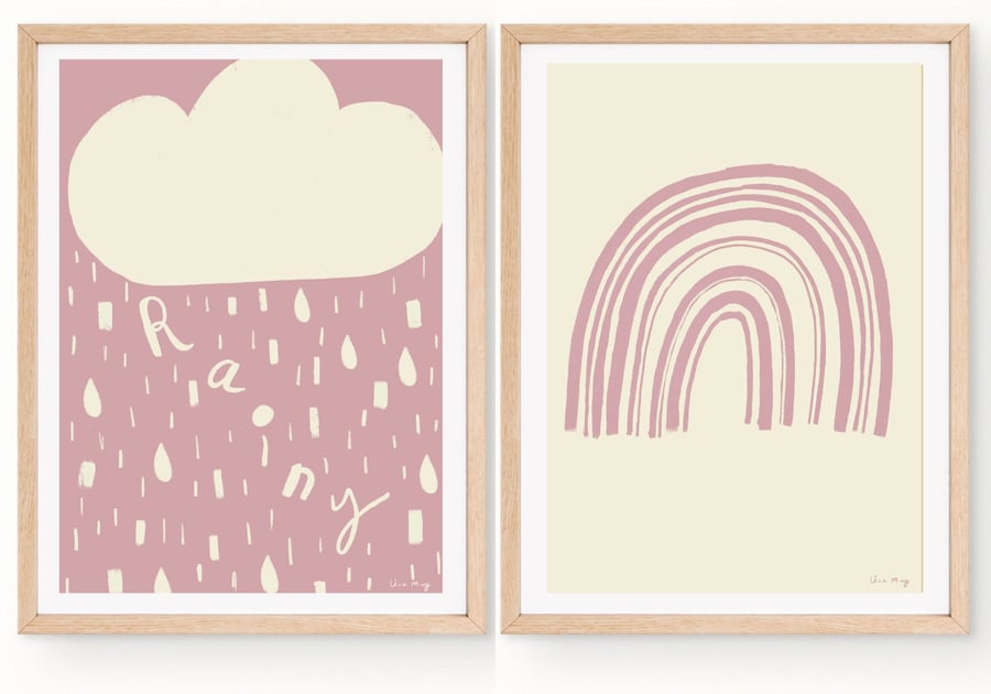 Set of 2 A4 poster prints