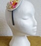 Handmade Fascinator 'Deep Pink and Lemon' - Image 1