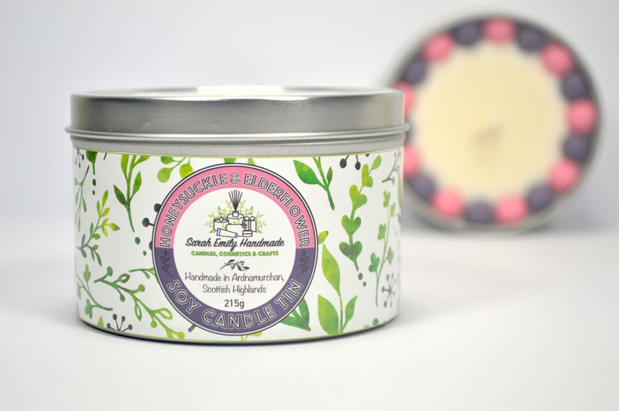 Honeysuckle & Elderflower Candle Tin