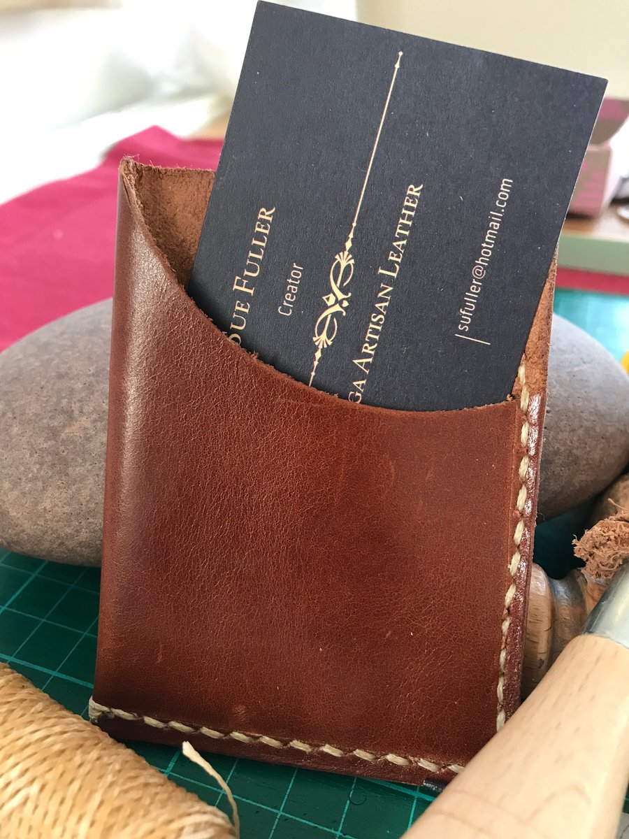 Leather card case. 