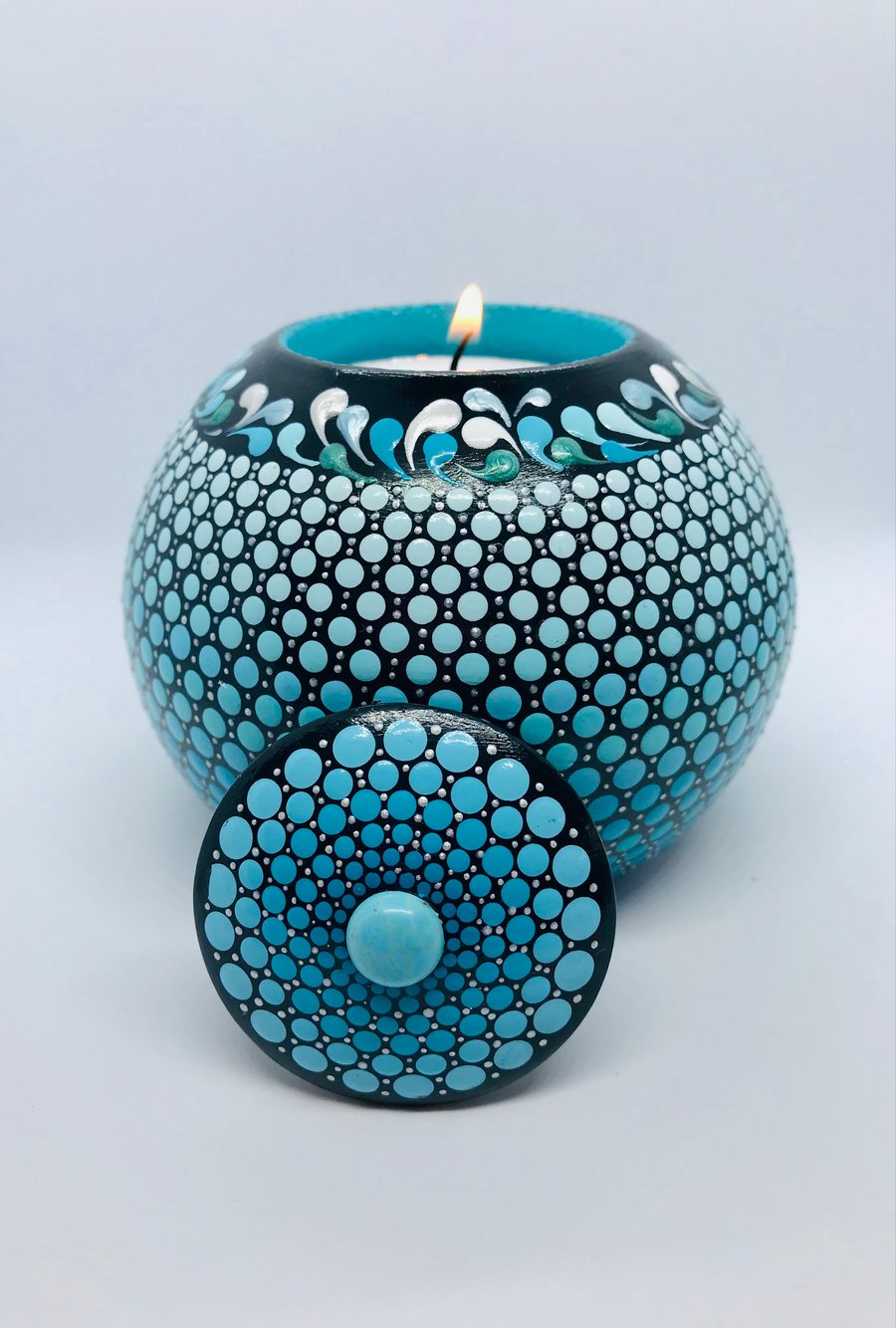 Fire & Ice candle holder