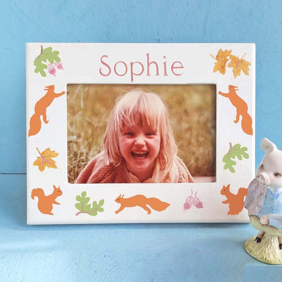 Squirrel Photo-Frame, Personalised