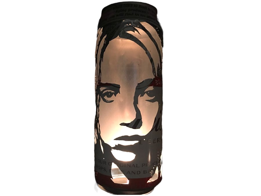 Inspired By Billie Eilish - Beer Can Lantern! Pop Art Portrait Candle Lamp - Uni