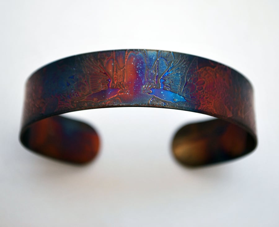 Surgical steel rook Cuff, a bracelet for the gothic inspired