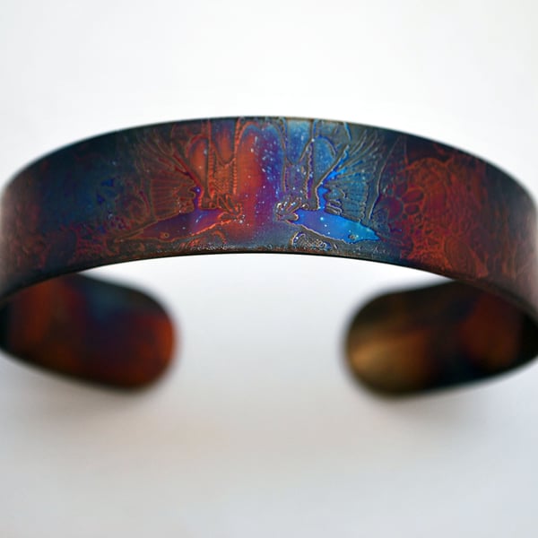 Surgical steel rook Cuff, a bracelet for the gothic inspired