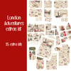 London Adventures Extras kit Scrapbooking, Ephemera, Journal, Digital Download