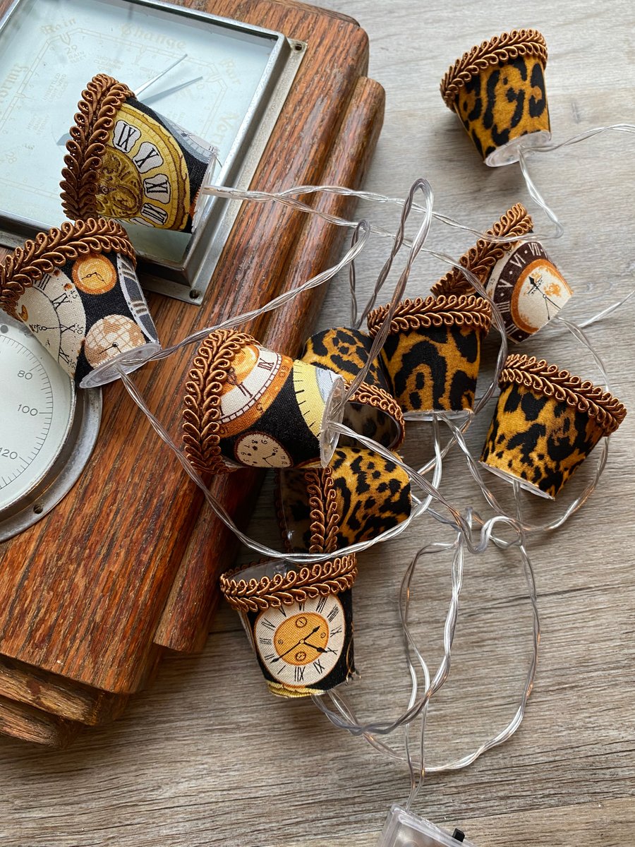 Lampshade Fairy Lights - Clocks