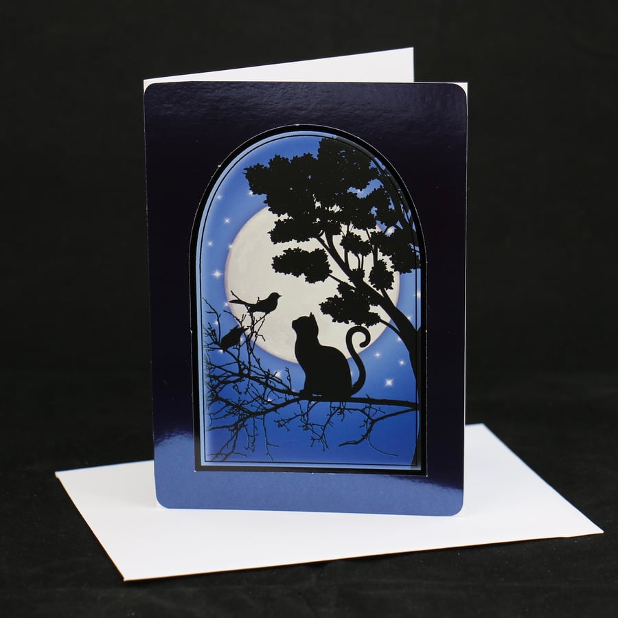 Cat Silhouette greeting card
