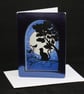 Cat Silhouette greeting card - Image 1